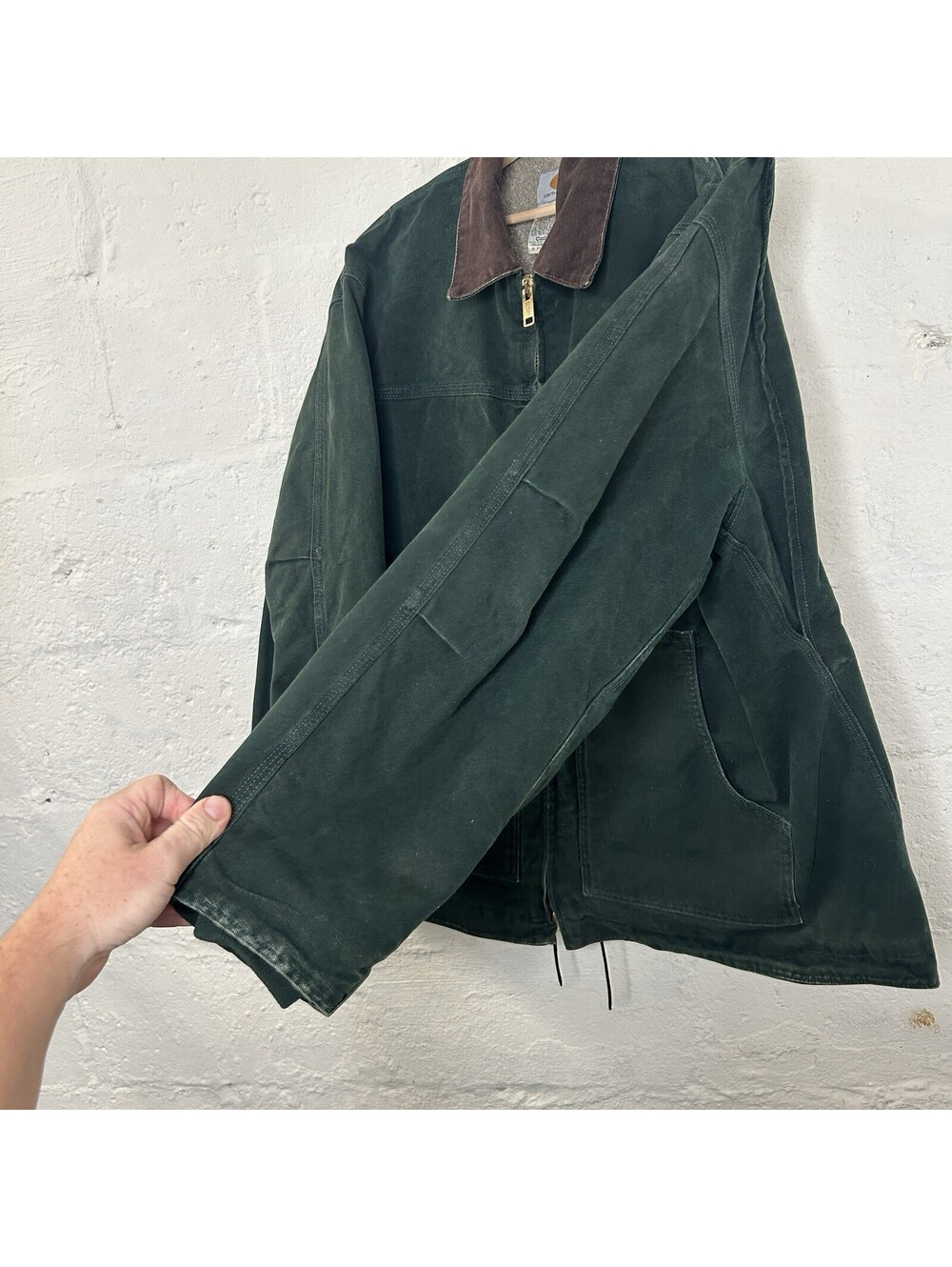 Vintage Carhartt Sherpa-Lined Ridge Coat “Spruce” C61 SPC - Picture 6 of 9